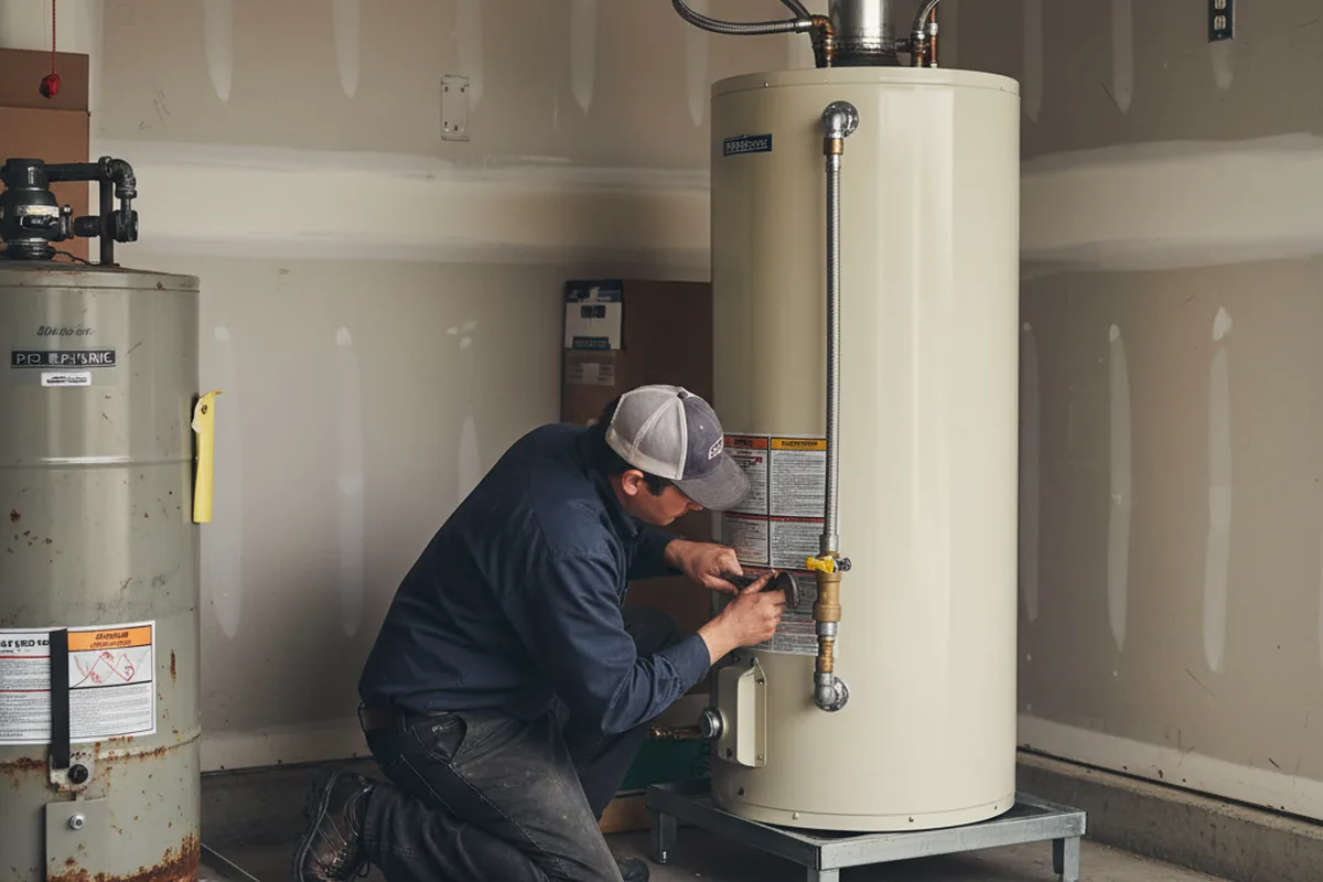 Water heater and shutoff valve replacement in Laurel Bloomery