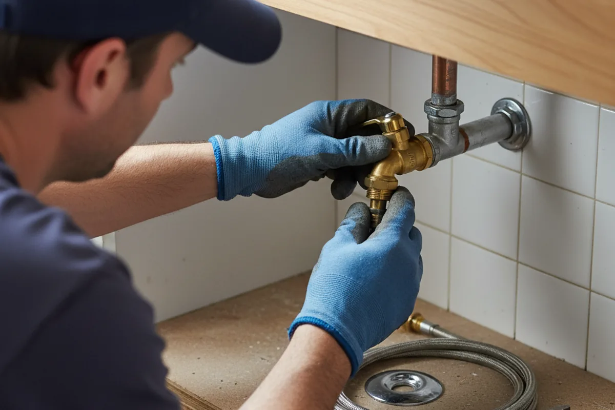 Shutoff valve and fitting work during Faucet and Fixture Repair in Laurel Bloomery